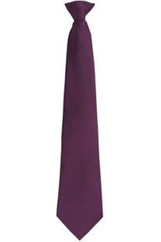 Image of Premier Premier Men Fashion ”ColoursWork Clip On Tie in Purple Purple One Size Male 5055805451286