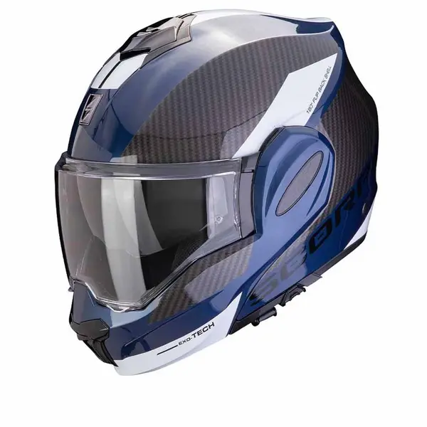 Image of Scorpion Exo-Tech Evo Team Blue Black White Modular Helmet L