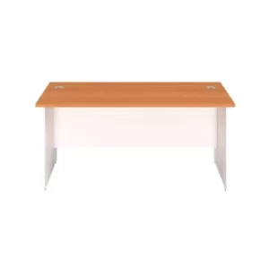 Image of 1800 X 800 Panel Rectangular Desk Beech-White