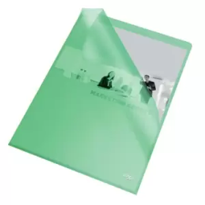 Image of Quality A4 Document Folder, Green Embossed, 115MIC, Cut Flush, Copy Safe, Pack of 100
