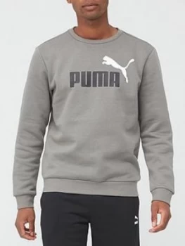 Image of Puma Essential 2 Colour Sweatshirt - Grey, Size S, Men