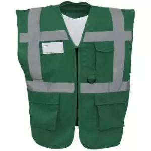 Image of Yoko Hi-Vis Premium Executive/Manager Waistcoat / Jacket (M) (Paramedic Green) - Paramedic Green