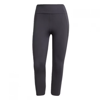Image of adidas Own The Run three quarter Running Leggings Womens - Grey Six