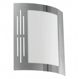 Image of EGLO ES/E27 Wall Light IP44 With White Plastic Diffuser - 82309