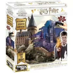 Image of University Games U08568 Harry Potter Hogwarts Day to Night Scratch Off Puzzle