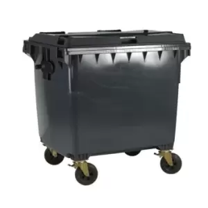 Image of Slingsby 4 Wheelie Bin without Lockable Lid - 660L - Grey