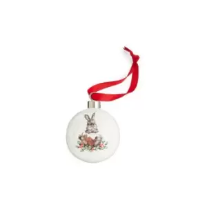 Image of Wrendale Designs - Bauble Merry Little Christmas Rabbit