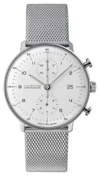 Image of Junghans 27/4003.46 Max Bill Chronoscope Steel Mesh Strap Watch