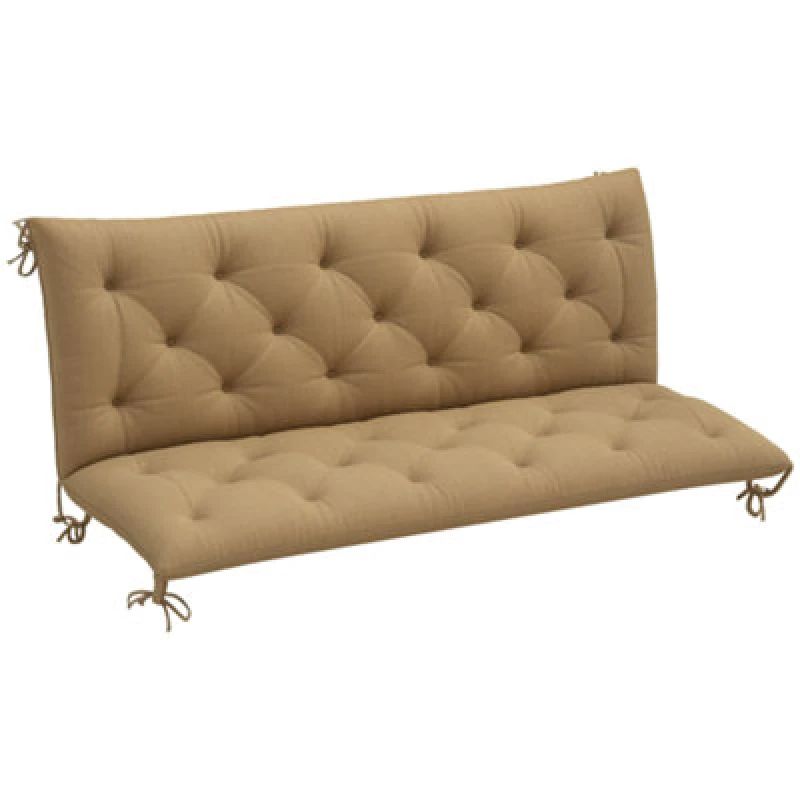 Image of Outsunny 3 Seater Garden Bench Cushion Outdoor Seat Pad w/ Ties Brown, Brown 84B-136V70KK