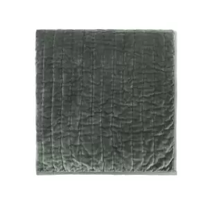 Image of Bedeck of Belfast Rare Earth Alder Quilted Throw, Nettle Green