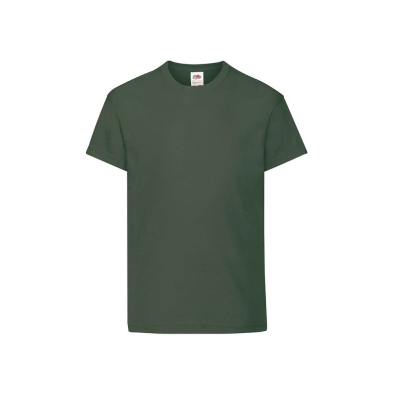 Image of Fruit of the Loom Original T-Shirt in Bottle Green Size: 12-13 Years Bottle Green Unisex 12-13 Years