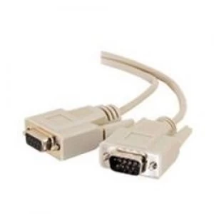Image of C2G 2m DB9 M/F Extension Cable - Beige