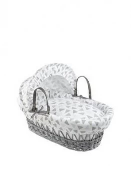 Image of Clair De Lune Sparkling Muslin Wicker Moses Basket