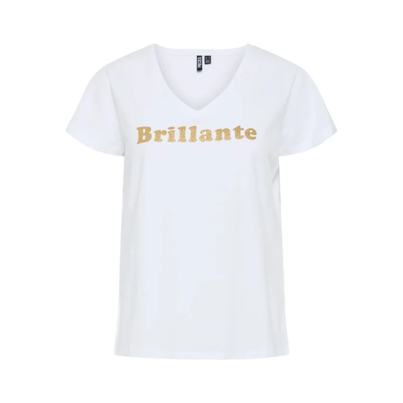 Image of Pieces Womens T-Shirt Pieces Pcserima Fc Blanc Female S 17156280-4698014