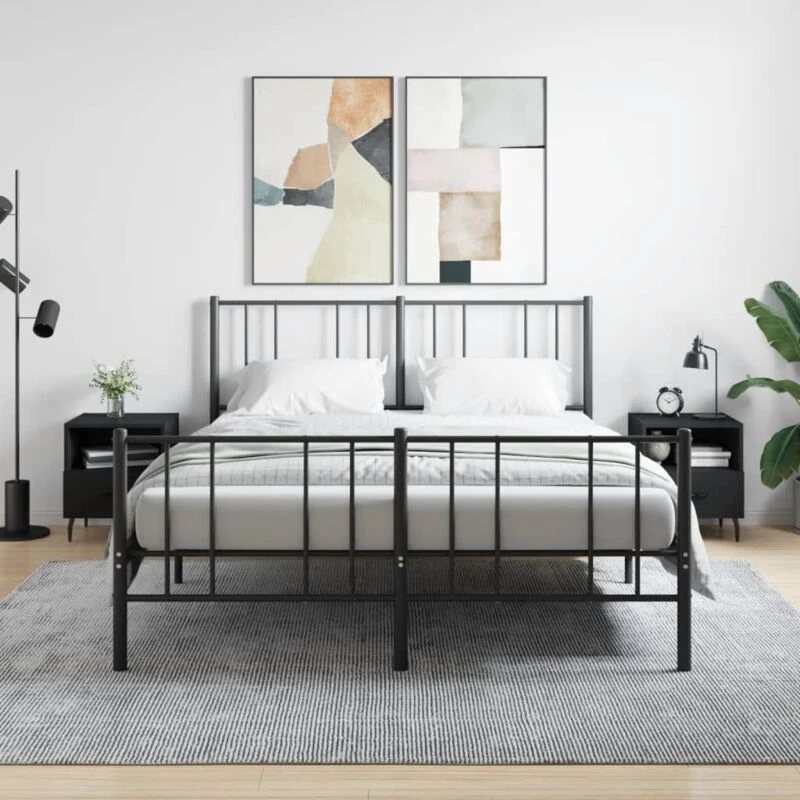 Image of VIDAXL Bedside Cabinets 2 pcs Black 40x35x47.5cm Engineered Wood Vidaxl 8720845910501