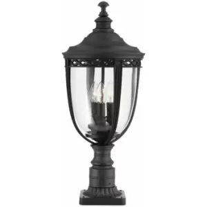 Image of Loops - Outdoor IP44 3 Bulb Wall Ground Pedestal Light Black LED E14 60W d00716