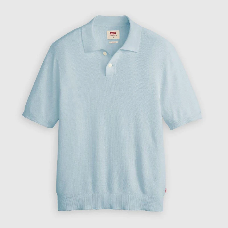 Image of Levis Mens Quarter Zip Knitted Top Niagara Mist male XL