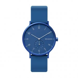 Image of Skagen Aaren Kulor Blue Silicone Strap Watch