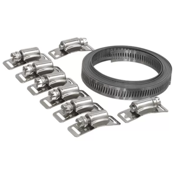Image of Genuine SEALEY JC972 Hose Clip Set Self-Build 12.7mm Band Width