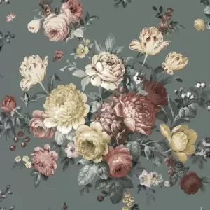 Image of Superfresco Easy Bouquet Natural Green Wallpaper