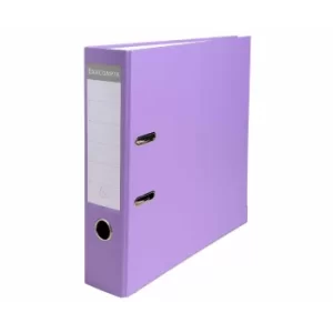 Image of Exacompta Lever Arch File A4 S80mm 2 Rings, Card/PP, Lilac, Pack of 20