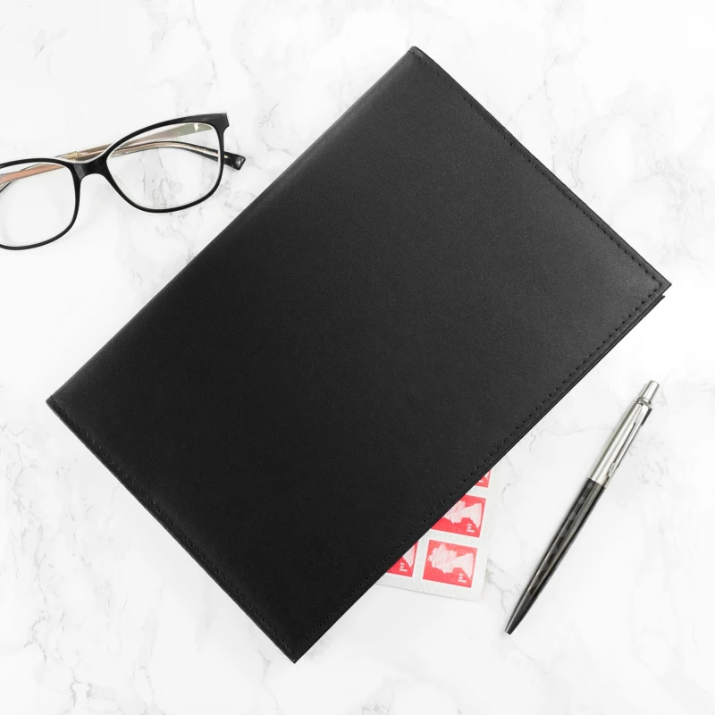 Image of Treat Republic Premium Leather Refillable Notebook Black