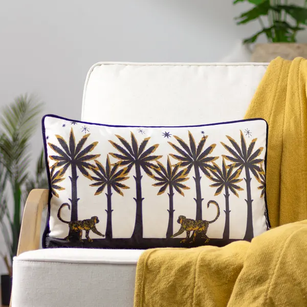 Image of Desert Monkey Cushion Ivory, Ivory / 30 x 50cm / Polyester Filled