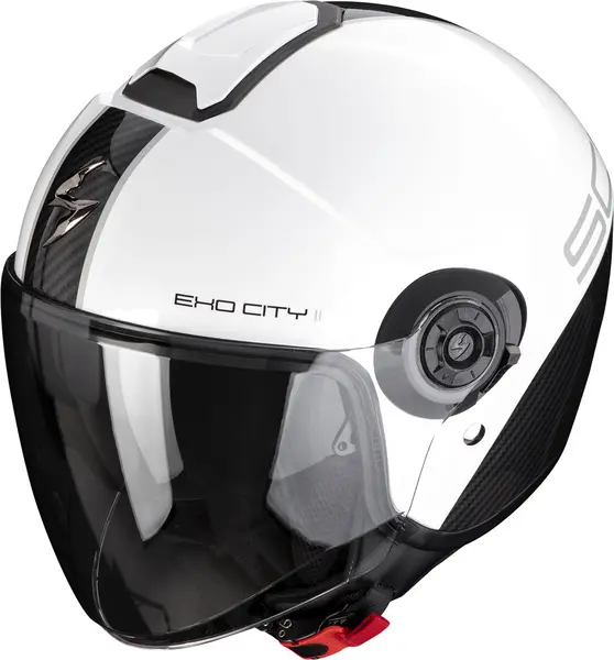 Image of Scorpion Exo-City II Carbo White-Black Jet Helmet 2XL