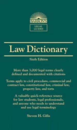 Image of Law dictionary by Steven H. Gifis