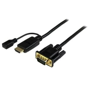 Image of StarTech 6ft HDMI to VGA Active Converter Cable - HDMI to VGA Adapter - 1920x1200 or 1080p