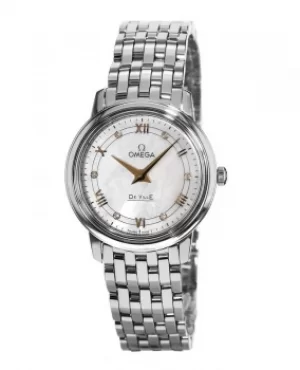 Image of Omega De Ville Quartz 27.4mm Mother of Pearl Steel Womens Watch 424.10.27.60.55.001 424.10.27.60.55.001