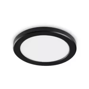 Image of Ideal Lux aura Round LED Recessed Downlight Black, 4000K, Non-Dim