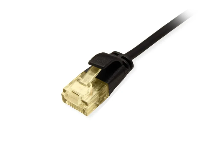 Image of Equip Cat.6A U/UTP Slim Patch Cable. 0.25m. Black