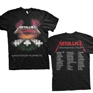 Image of Metallica - Master of Puppets European Tour '86. Mens Large T-Shirt - Black