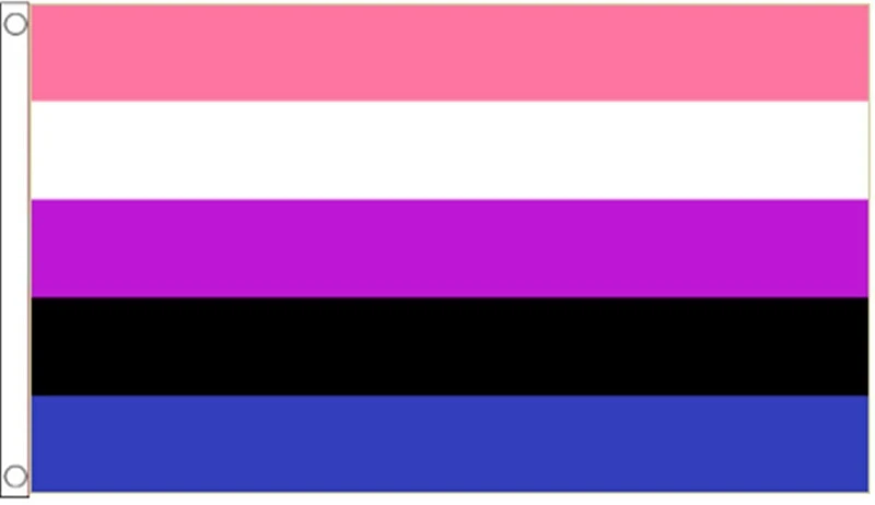 Image of Shatchi 5ft x 3ft Genderfluid Flag Event Decorations Multi