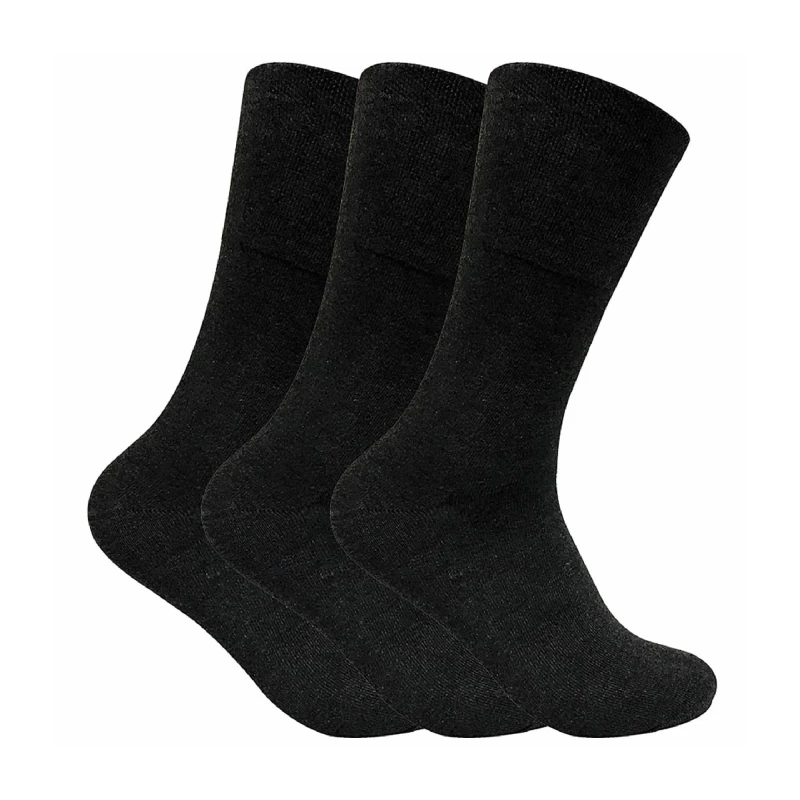 Image of Sock Snob Sock Snob Men Thin Non Elastic Thermal Diabetic Socks in Black Size: 6-11 Black 6-11 Male 5060597070195