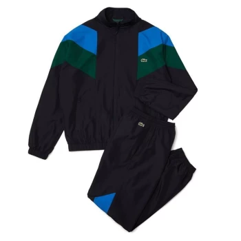 Image of Lacoste Panel Tracksuit - Navy 1FD