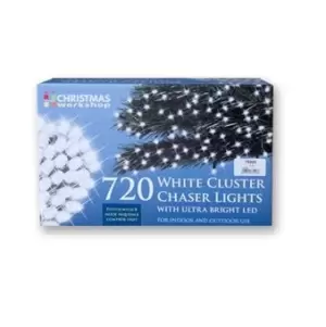 Image of Christmas Workshop Cluster Lights in White x 720 with UItrabright LEDs for Indoor and Outdoor Use TJ Hughes