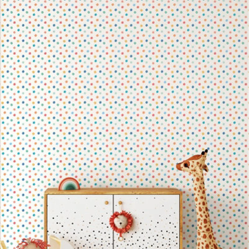 Image of Hoopla Walls Dotty Teal Mix 10M Wallpaper