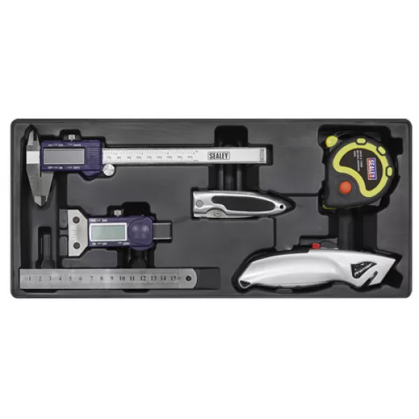 Image of Sealey TBT12 Tool Tray Measuring & Cutting Set 6pc