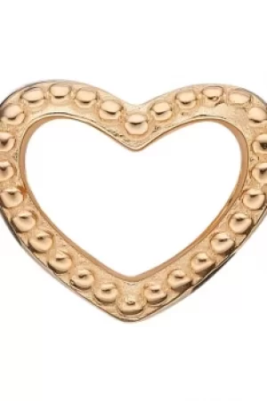 Image of Ladies Christina Gold Plated Sterling Silver Heart Dots Bead Charm 623-G08