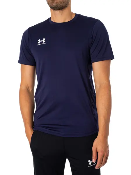 Image of Under Armour Challenger Training T-Shirt Midnight Navy/White XL