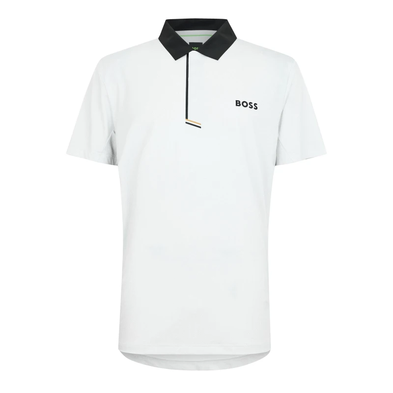 Image of Boss Mens Paddytech Goc Polo Shirt White male S