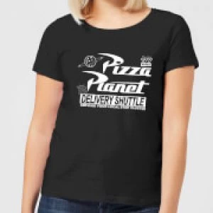 Image of Toy Story Pizza Planet Logo Womens T-Shirt - Black - M