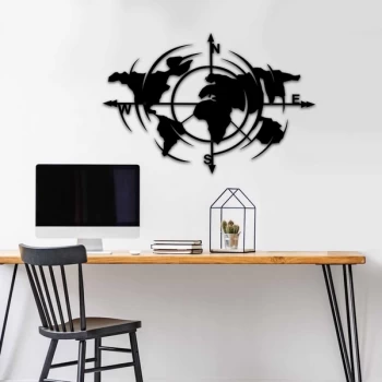 Image of MT - 017 Black Decorative Metal Wall Accessory