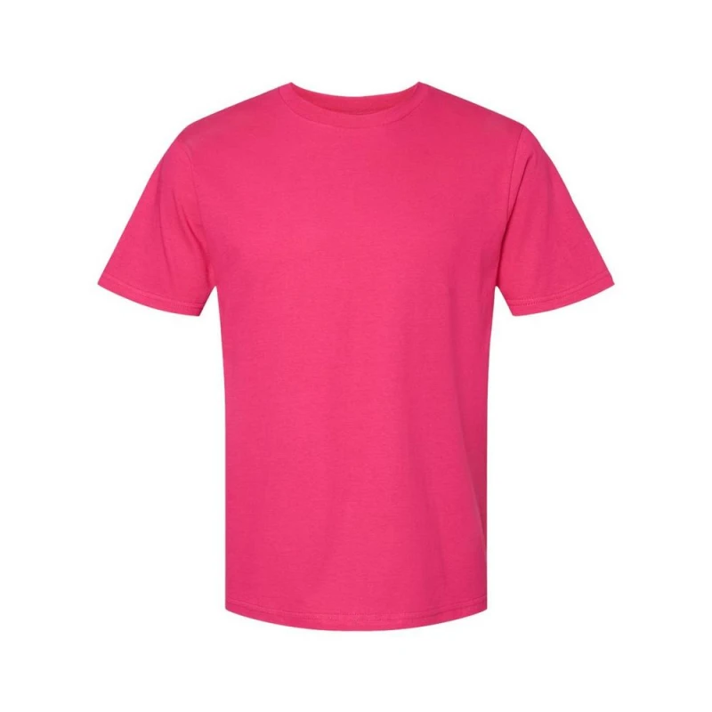 Image of Gildan Mens Softstyle Midweight T-Shirt in Pink Size: Medium Pink Male M