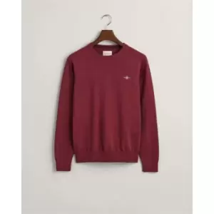 Image of Gant Classic Cotton C-Neck Bordeaux Mela - Red
