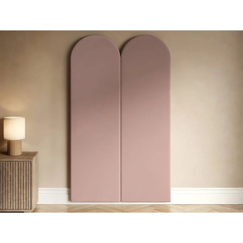 Image of Solace+Co Cirrus Headboard Wall Panels Single Velvet in Pink Pink Unisex