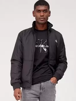 Image of Calvin Klein Jeans Padded Harrington Jacket - Black, Size XL, Men