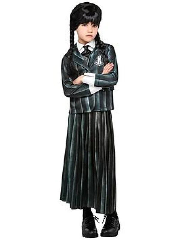 Image of Wednesday School Uniform Costume One Colour VY5UX Unisex 11-13
